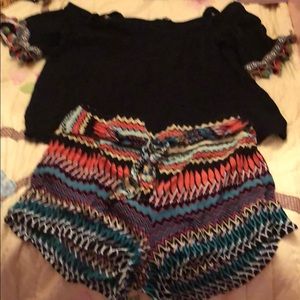 Top and shorts